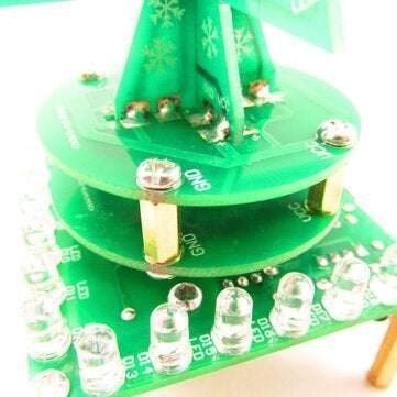 Geekcreit DIY Rotating Colorful Music Christmas Tree LED Flashing Light Kit Electronic DIY Product