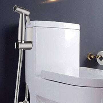Portable Brass Toilet Handheld Bidet Shower Spray Shattaf Kit Cleaning Sprayer w/ Diverter