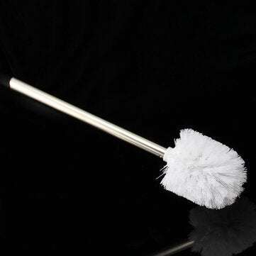 Stainless Steel WC Bathroom Cleaning Toilet Brush White Head Holders Cleaning Brushes