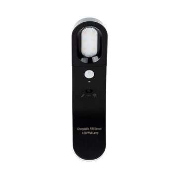 Rotatable LED Wall Light Human Body Sensor Night Li... (LIGHT COLOR: WARMLIGHT | SHELL COLOR: BLACK)