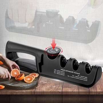 MYVIT Angle Adjustable 4 Stages Scissors Sharpening Stone Professional Kitchen Grinder Knife Whetsto