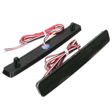 Rear 24 LED Bumper Reflector Taillights Brake Run Driving Reverse Turn Light Red F... (COLOR: BLACK)