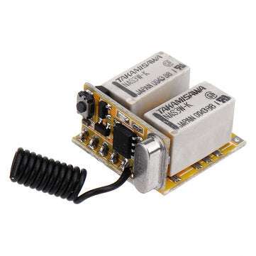 DC3.7V/5V/12V 433MHz Wide Voltage 2 Way Remote Control Switch Miniature Universal Learning Code Norm