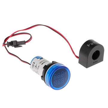 Geekcreit 2in1 22mm AC50-500V 0-100A Amp Voltmeter Ammeter Voltage Current Meter... (COLOR.: BLUE)