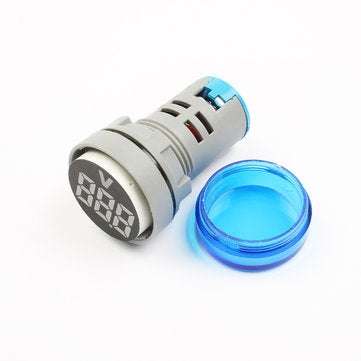 5pcs Blue LED 22mm DC Voltage Measuring Instrument Mini Voltagemeter DC6~100V AD101-22VM Indicator V