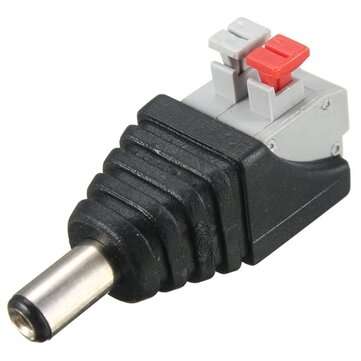 LUSTREON DC Power Male Female 5.5*2.1mm Connector Adapter Plug Cable P... (CONNECTOR: MALECONNECTOR)