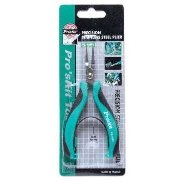 Pro`sKit PM-396H Flat Nose Plier Stainless Steel Mini Vise Pointed Nose Pliers for Electronic Produc