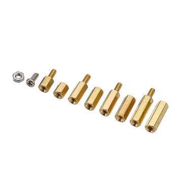 Suleve M2.5BH1 180Pcs M2.5 Brass Male-Female Hex Column Standoff Support Spacer Pillar Cross Scre