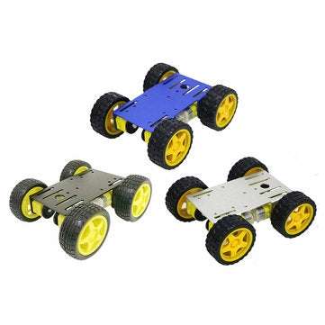 Upgraded Blue/Black/Sliver C101 4WD Smart Chassis Car Kit for -UNO-R3 (COLOR.: SILVER)