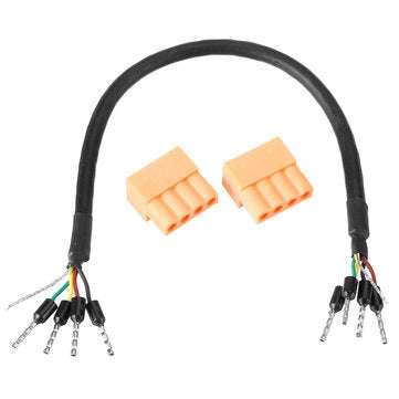 5Pcs M5Stack 24AWG 4-Core Twisted Pair Shielded Cable RS485 RS232 CAN Data Communication Line 0.2M