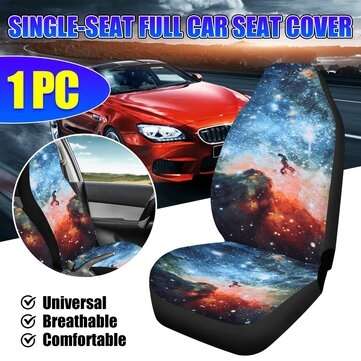 Single Front Car Seat Cover Protector Starry Printed Cushion (TYPE: #3)