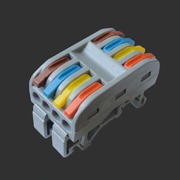 Quick Wire Connectors with Rail 4Pin PCT-224 Terminal Block Conductor SPL-4 Push-In LED Light Compac