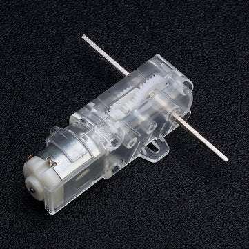 5pcs 1:28 Transparent Hexagonal Axis 130 Motor Gearbox for DIY Chassis Car Model