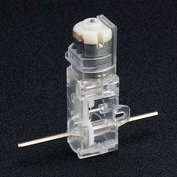 5pcs 1:28 Transparent Hexagonal Axis 130 Motor Gearbox for DIY Chassis Car Model