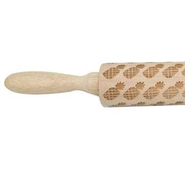 JM01691 Wooden Christmas Embossed Rolling Pin Dough Stick Baking Pastry Tool New Year Christmas Deco