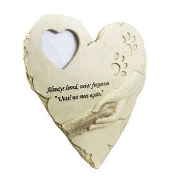 Pet Dog Tombstone Memorial Stone Personalized With Waterproof Photo Frame Paw Print Pet Passing Gift