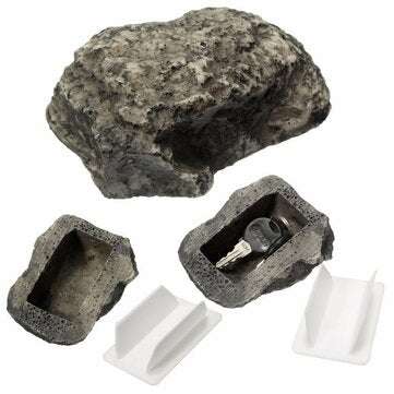 Free Shipping Outdoor Garden Key Box Rock Hidden Hide In Stone Security Safe Storage Hiding