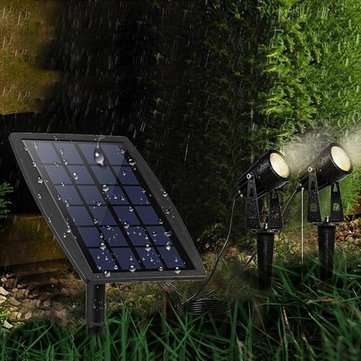 Solar Powered 2 in 1 LED Light Waterproof Light-controlled Sensor Spotlights Outdoor Garden Lawn Yar