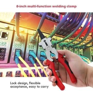 8inch Multi-function Welding Jaw Pliers Refined High Carbon Steel High Hardness MIG Welding Auxiliar