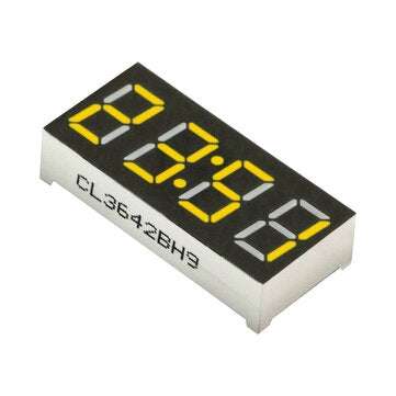 5Pcs 0.36 Inch 4 Digit LED 7 Segments Red/Yellow Clock Display Tube 30*14mm Modu... (COLOR.: YELLOW)