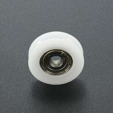 6Pcs 5x24x7mm U Notch Nylon Round Pulley Wheel Roller For 3.8mm Rope Ball Bearing