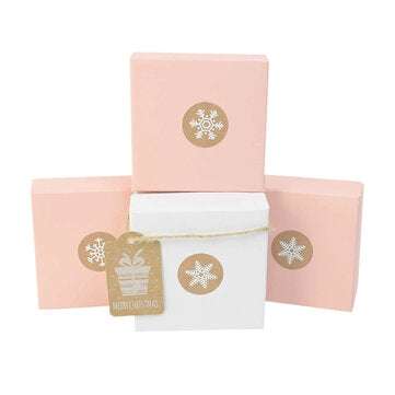 500pcs Snowflake Paper Stickers Label Christmas Gift Decoration Gift Box Seal Envelope Label Package