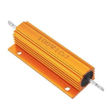 5pcs RX24 100W 1R 1RJ Metal Aluminum Case High Power Resistor Golden Metal Shell Case Heatsink Resis