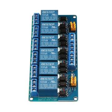 6 Channel 5V Relay Module High And Low Level Trigger BESTEP for Arduino - products that work with of