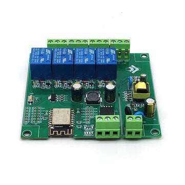5Pcs AC/DC Power Supply ESP8266 WIFI Four-way Relay Module ESP-12F Development Board Secondary Devel