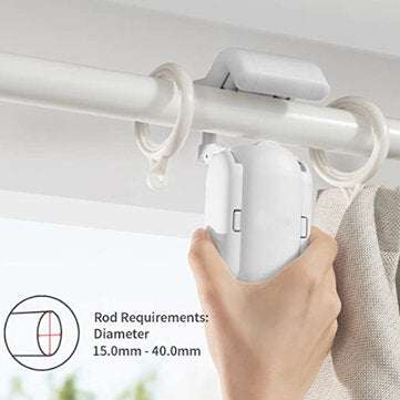 RSH Tuya Smart Home Automatic Curtain Machine Free Track Installation Roman Rod Control Work with Al