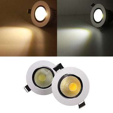 5W Dimmable COB LED Recessed Ceiling Light Fixture Down Light 220V (COLOR.: WARMWHITE)