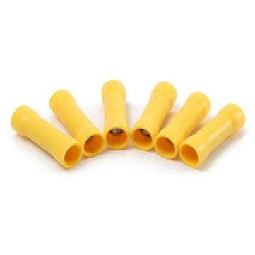 50Pcs Insulated Butt Wire Connector Crimp Terminal 10-22AWG 0.5-6.0mm PVC Kit