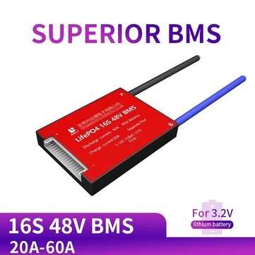 DALY BMS 16S 48V 20A 30A 40A 60A 3.2V Life Po4 18650 PCM Battery Protect... (TYPE: 60A48VCOMMONPORT)