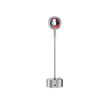 Sunset Projector Lamp Rainbow Live Atmosphere Led Night Light Floor... (TYPE: TYPEB | COLOR: SILVER)
