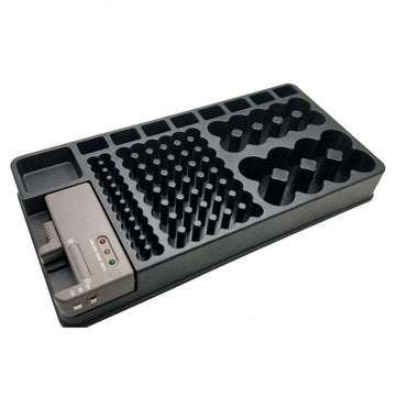 Battery Storage Organizer Battery Holder Caddy Rack Case Container w/ Tester