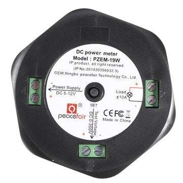Peaceair PZEM-019A-10A LCD DC Digital Ammeter DC0-10A Automobile Electric Vehicle Battery Ammeter
