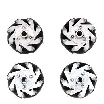 Chihai 4pcs 60mm Aluminium Mecanum Wheels Universal Wheels with 8mm Motor Shaft Coupling for Robot C