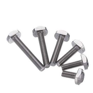 Suleve M5ST1 M5 T Bolt 304 Stainless Steel 12-30mm Woodworking T Track Jig Fixture Aluminum Serie