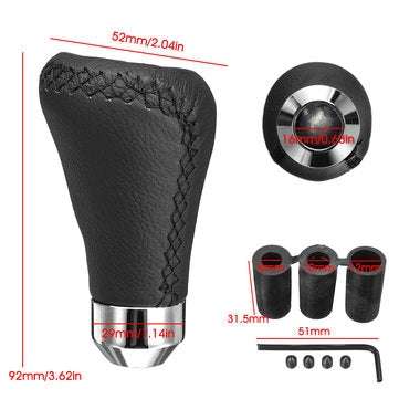 Universal 5 Speed Car Leather Shift Knob Manual Gear Stick Shift Shifter Lever
