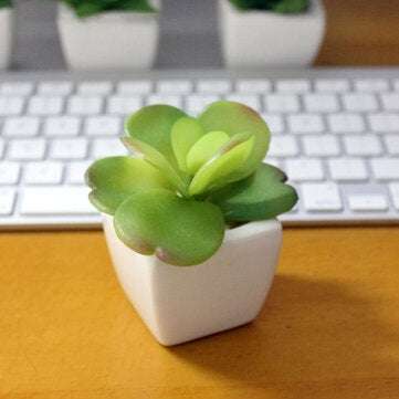 Simulation Mini Plant Small Potted Four Colors Optional (STYLE: 1)