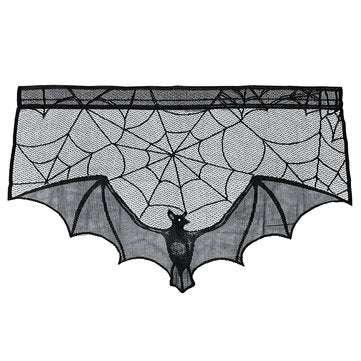 Halloween Bat Lace Props Table Lamp Window Curtain Fireplace Cloth Home Decorations