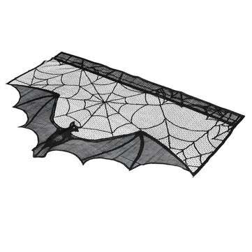 Halloween Bat Lace Props Table Lamp Window Curtain Fireplace Cloth Home Decorations