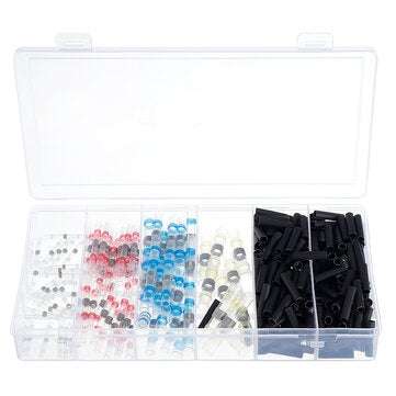500Pcs Heat Shrinkable Tube with Waterproof Solder Ring Box