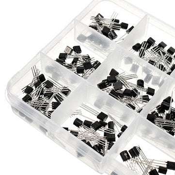 5 x 300pcs 15 Values Transistor Assorted Kit TO-92 S9012 S9013 S9014 S8050 S8550 2N3904 2N3906 BC327