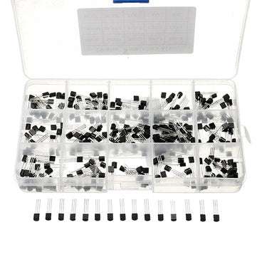 5 x 300pcs 15 Values Transistor Assorted Kit TO-92 S9012 S9013 S9014 S8050 S8550 2N3904 2N3906 BC327