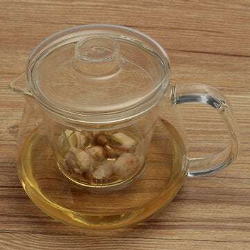 500ML Heat-resistant Glass Filter Three-piece Vertical Flower Teapot
