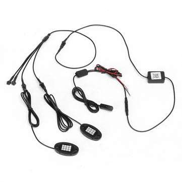 Car LED Interior Decoration Lights Floor Atmosphere Light Strip Phone App Control Colorful RGB