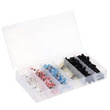 Excellway 250PCS Solder Seal Wire Connectors Waterproof Heat Shrink Butt Connectors Solder Ring Re