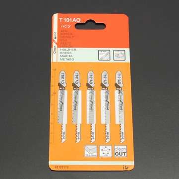 5pcs T101AO HCS T-Shank Jigsaw Blades Curve Cutting Tool For Wood Plastic