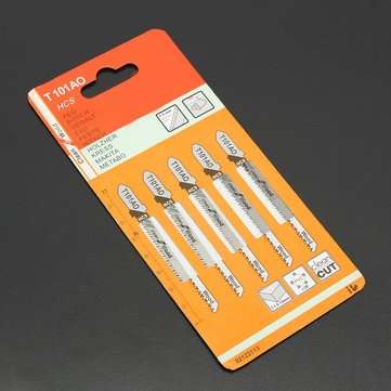 5pcs T101AO HCS T-Shank Jigsaw Blades Curve Cutting Tool For Wood Plastic